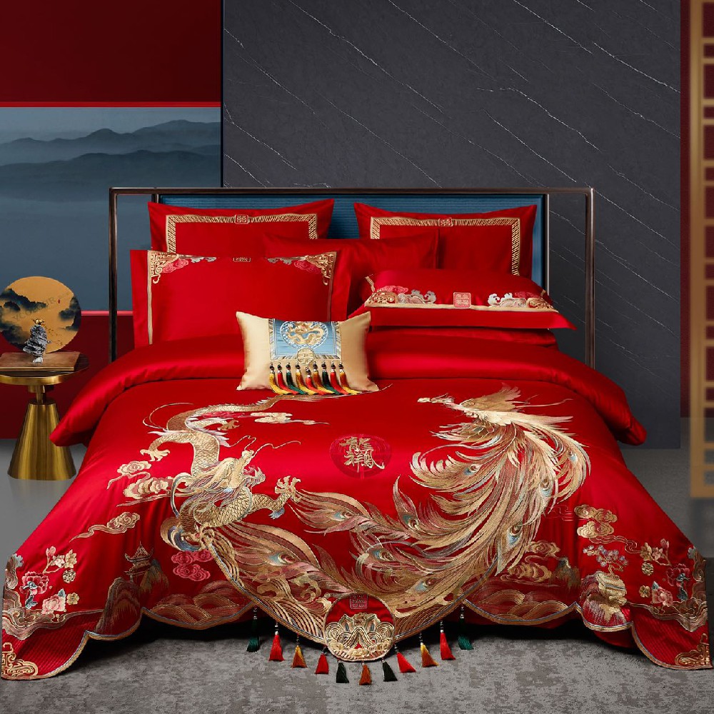 100支新疆長絨棉婚慶四件套